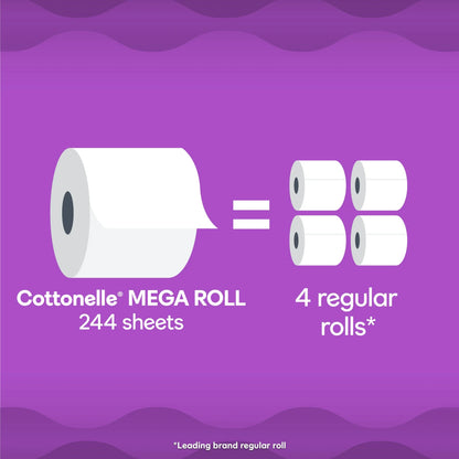 Cottonelle Ultra Comfort Toilet Paper, Soft Toilet Tissue, 12 Mega Rolls