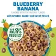 Cheerios Veggie Blends Breakfast Cereal, Blueberry Banana, Family Size, 18 oz
