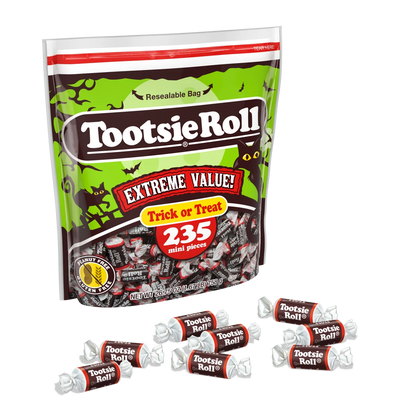 Tootsie Roll, Midgees, 26 oz, 235 Piece Bag. Peanut-Free, Gluten Free, Contains Milk and Soy.