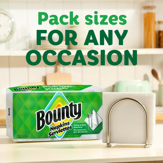 Bounty Paper Napkins, White, 200 Count