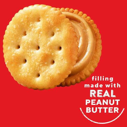 RITZ Peanut Butter Sandwich Crackers, Lunch GJM1&nbsp;Snacks, 20 Snack Packs (6 Crackers Per Pack)