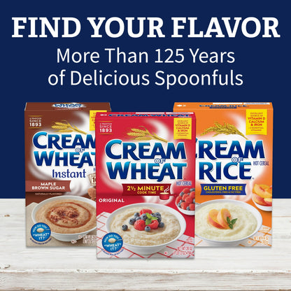 Cream of Wheat 2.5 Minute Hot Cereal, Original Flavor, Kosher, Shelf-Stable, 28 oz Box
