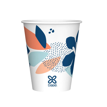 Dixie Disposable Paper Cups, 9 oz, Multi-Color, 50 count