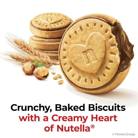 Nutella Biscuits, 20 Count Cookies, Hazelnut Spread with Cocoa, Kids Snacks, 9.7 oz